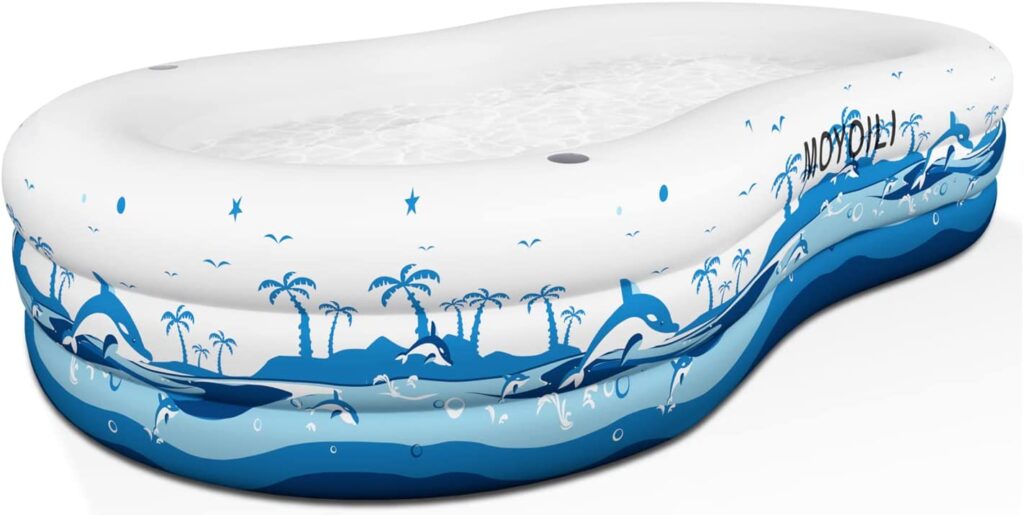 Minosoo Inflatable Pool, 130” x 72” x 22” Inflatable Pool For Adults And Kids